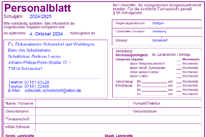 Personalblätter 24-25