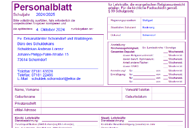 Personalblätter 25-26