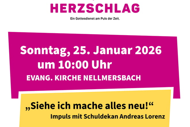 Einladung zum Gottesdienst mit Schuldekan Lorenz am 25. Januar.