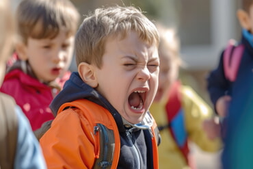 Schreiendes Kindergartenkind